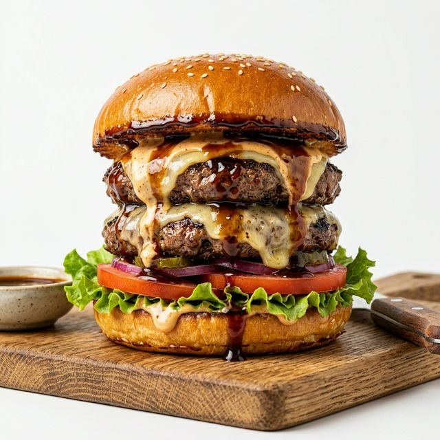 DELUXE TERIYAKI CHEESEBURGER