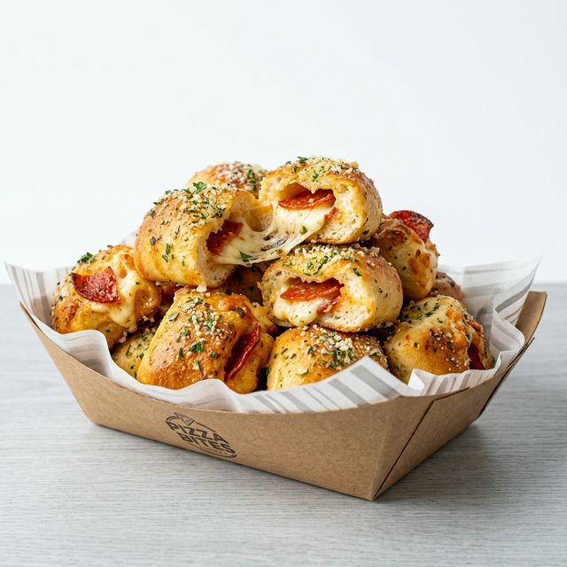 CHEESY GARLIC PEPPERONI BITES